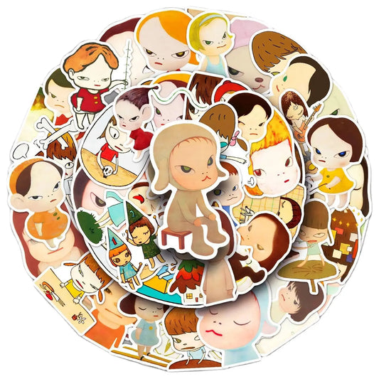 51Pcs Yoshitomo Nara Stickers Waterproof Decals Set
