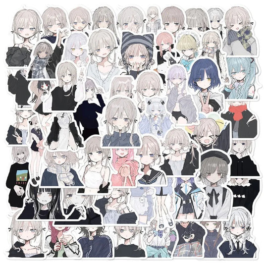 56pcs L.Lawliet Anime Stickers for Laptop, Phone, Car, Scooter, Water Bottle, Suitcase, Stationery, Refrigerator