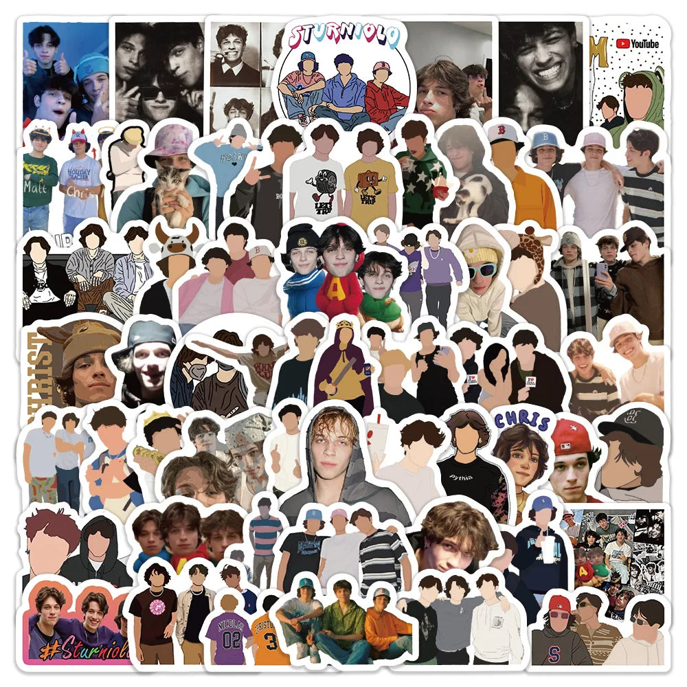 Sturniolo Triplets Stickers 10/30/60PCS for Laptop, Phone, Car, Skateboard, Fridge, Guitar