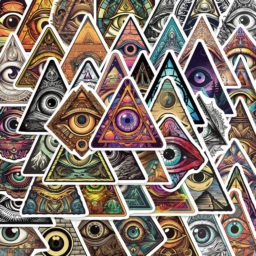 Gothic All Seeing Eye Waterproof Stickers Decals for Skateboard Motorcycle Laptop Phone Car