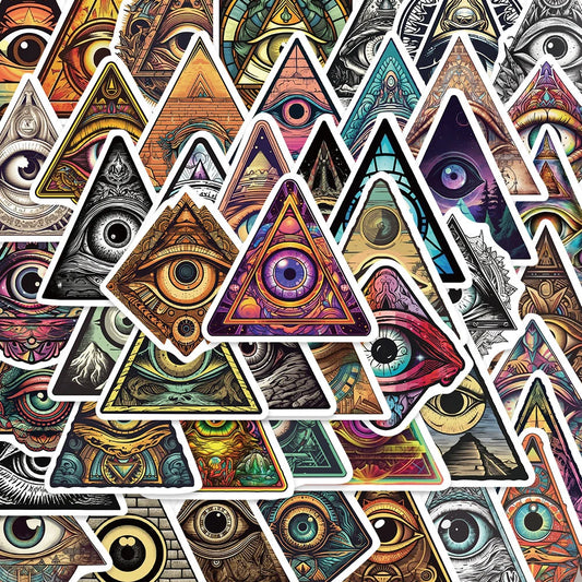 Gothic All Seeing Eye Waterproof Stickers Decals for Skateboard Motorcycle Laptop Phone Car