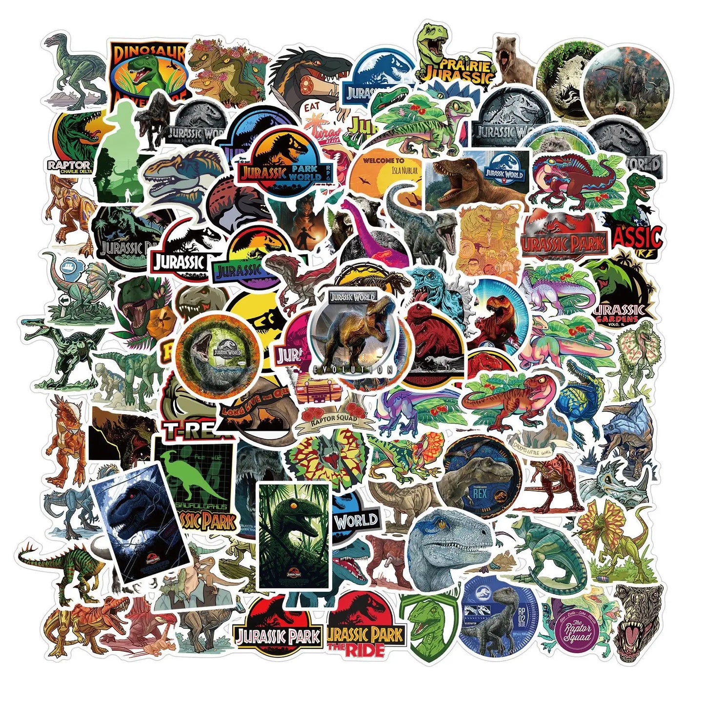 Dinosaur Stickers Set: PVC Decals for Luggage, Skateboard, Laptop, Kids Gift