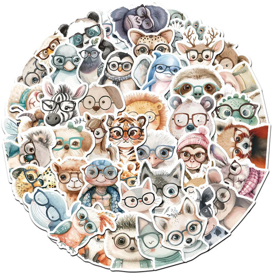 Cute Cartoon Animal Stickers - Waterproof PVC for Bike, Fridge, Bumper (10/30/50pcs)