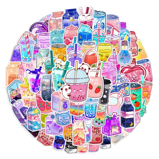 Ins Style Drink Stickers Decals for DIY Phone Helmet Laptop Skateboard