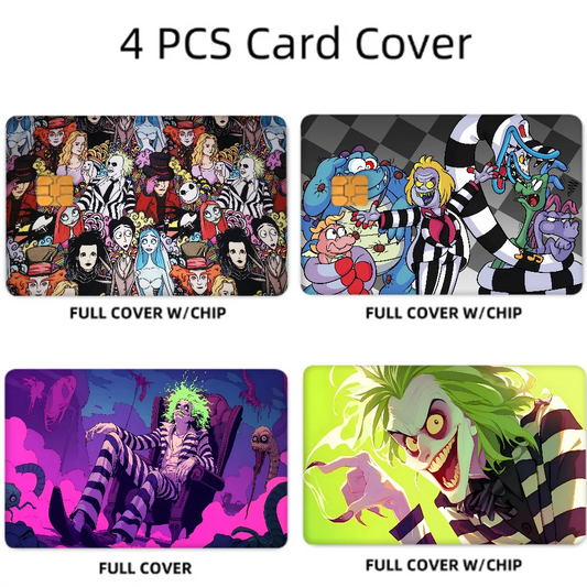 Beetlejuice Anime Card Skin Stickers Set (4pcs)
