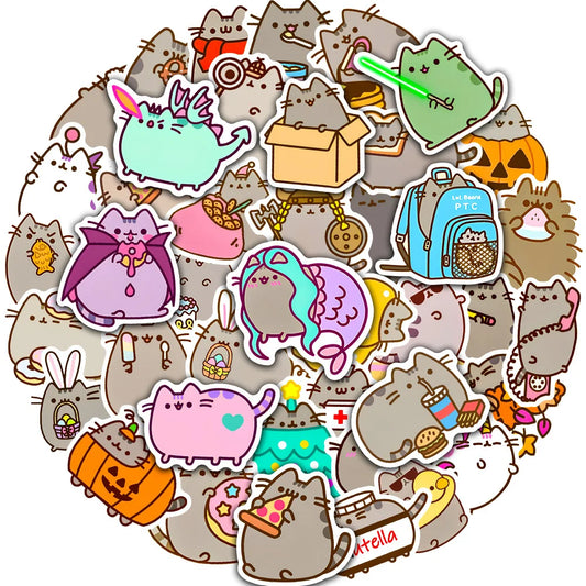 Cute Cat Stickers Pack - Laptop, Phone, Car, Kids Gift