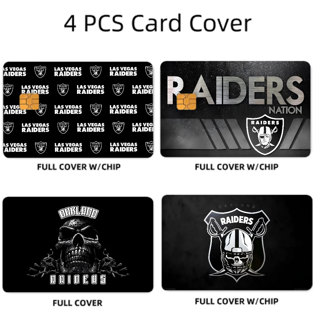 Raiders Logo Credit Card Skin Stickers 4pcs Set