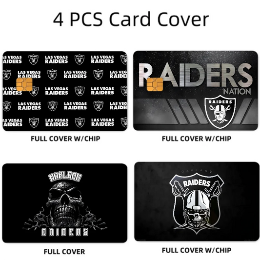 Raiders Logo Credit Card Skin Stickers 4pcs Set