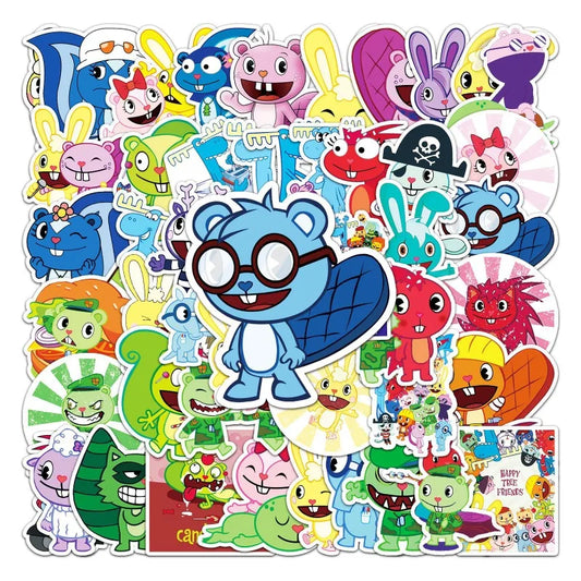 HappyTreeFriends Stickers Pack for Laptop, Phone, Car, Scooter, Suitcase, Water Bottle, Stationery, Fridge Decoration