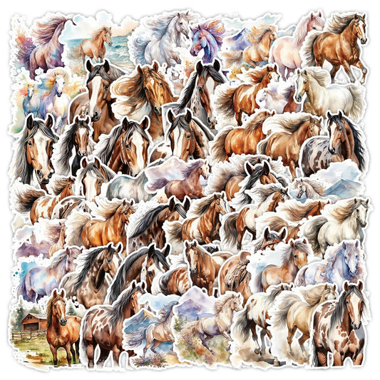 Cartoon Horse Stickers Decals for Kids DIY Luggage Laptop Motorcycle Phone Car