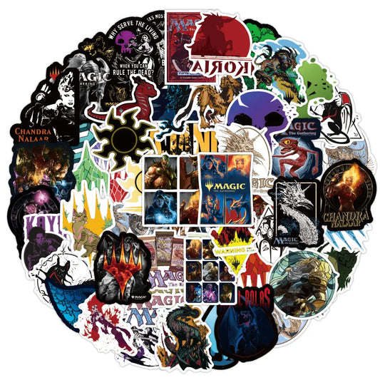 Magic the Gathering Stickers 10/30/50PCS - MTG Card Game Decor for Luggage, Laptop, Phone, Guitar, Car, Bike, Skateboard