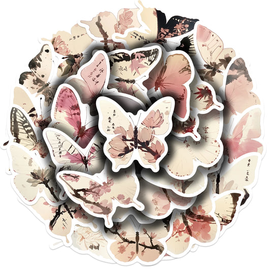 30Pcs Aesthetic Butterfly Stickers for Phone & Scrapbooking