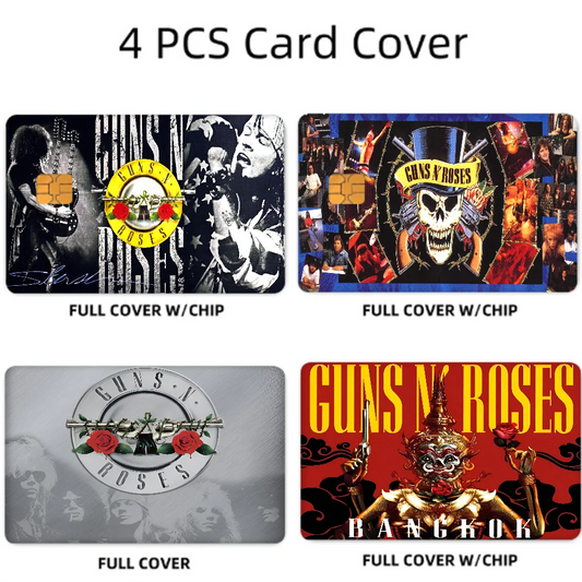 Guns N' Roses Anime Card Stickers Set (4 Pcs)