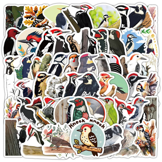 Woodpecker Cartoon Sticker Pack - 10/30/50pcs Animal Decals for Car, Phone, Helmet