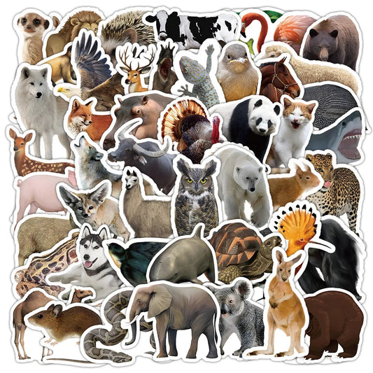 Animal Cartoon Graffiti Stickers for Car, Luggage, Phone, Laptop - 10/30/50pcs