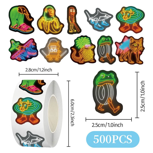 500 Italian Meme Stickers PVC Laptop Decals