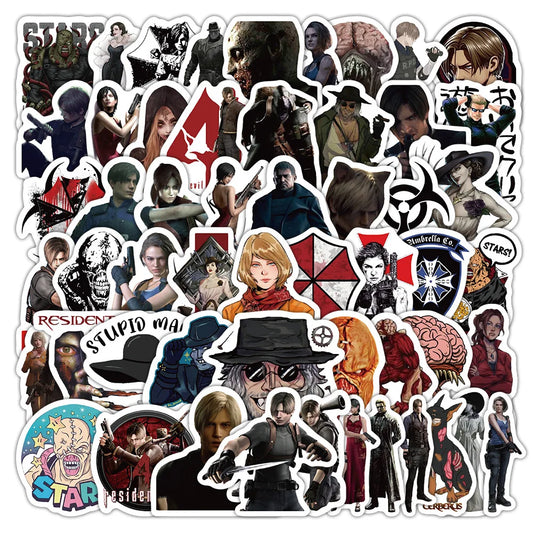 Resident Evil Stickers 60Pcs Waterproof Decals Set