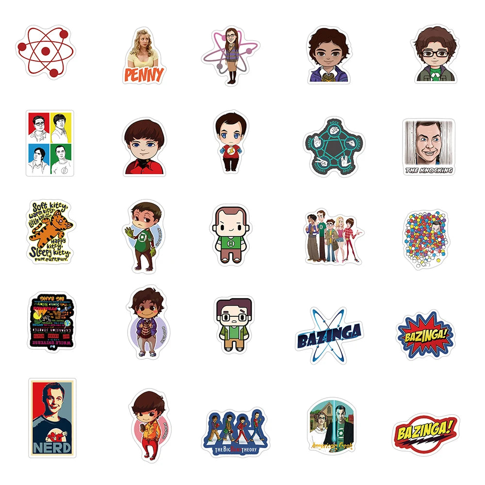 10/30/50PCS TV Show The Big Bang Theory Sticker Packs