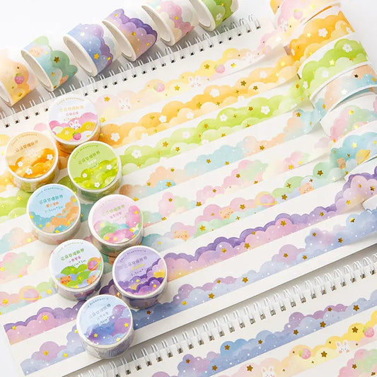 4 Pcs Cloud Bronzing Film Sticker Set