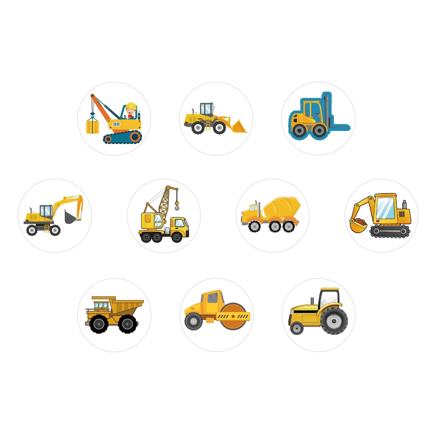 100-500pcs Engineering vehicle Stickers Cute Handmade Stickers Party Gifts Decorative Labels Scrapbook Stationery Stickers