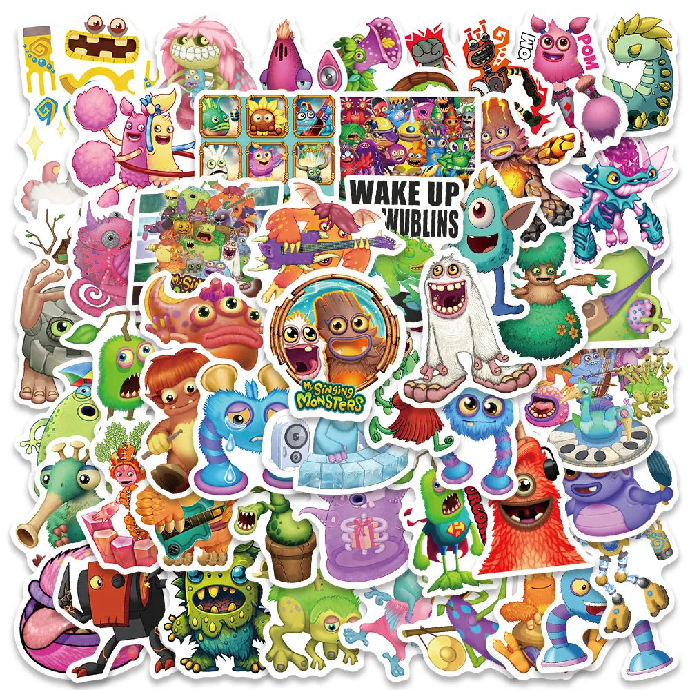 10/30/50PCS Game My Singing Monster Stickers Cartoon Decals Kids Toys Laptop Phone Luggage Skateboard Bike DIY Sticker Graffiti