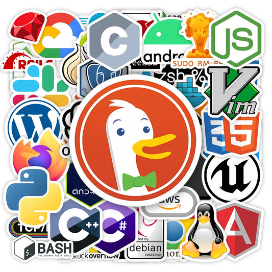 Programming IT Developers Stickers Github Go JAVA JS PHP OpenAi DIY Toy Gift Decal Graffiti Stickers for Phone Laptop Waterproof