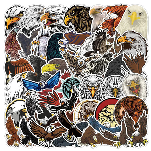 Sky Overlord Eagle Cartoon Stickers for Phone Laptop Luggage Skateboard Kids Gift