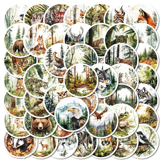 Kawaii Animal Stickers Set - DIY Scrapbooking Supplies