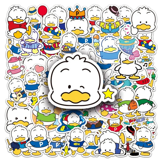 50pcs Ahiru No Pekkle Cute Stickers for Laptop, Suitcase, Water Bottle, Car, Scooter, Refrigerator