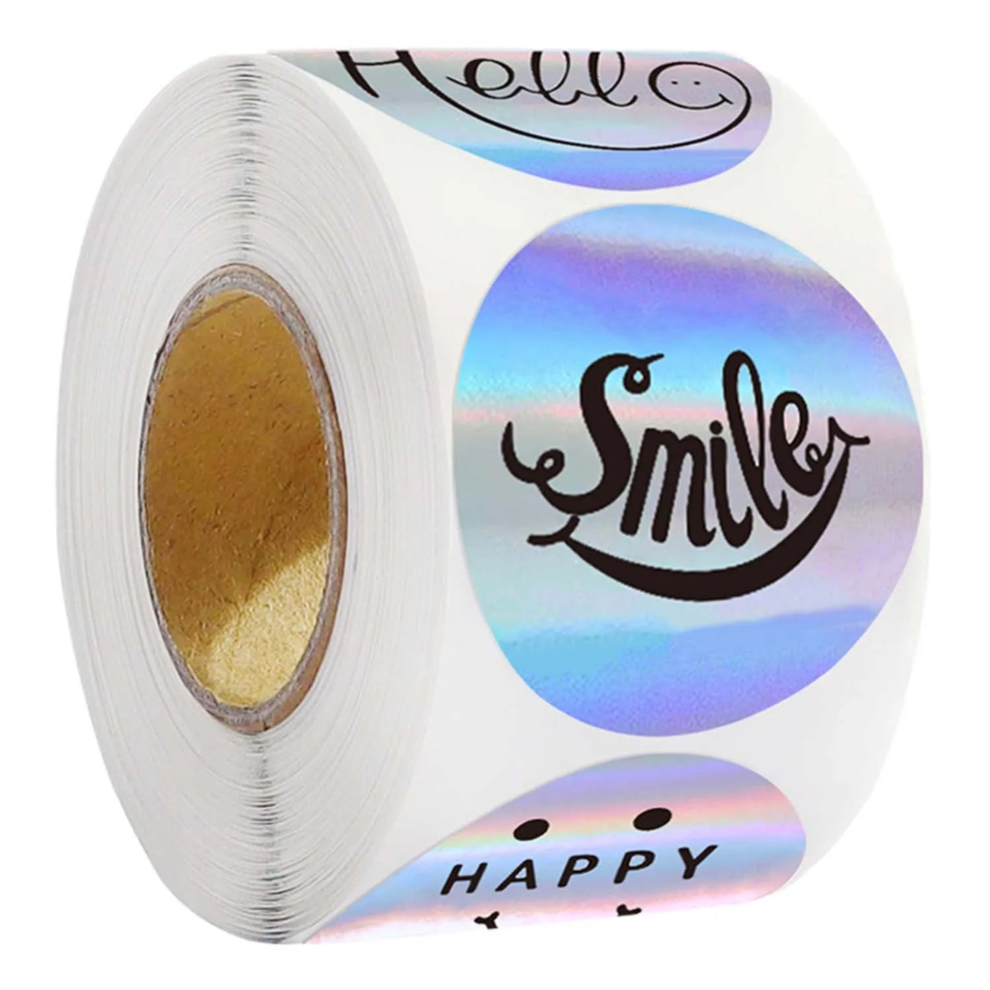 500Pcs /Roll 2.5cm Laser Sticker Reward Decorative Gift Series Self-Adhesive Stationery Sticker Labels