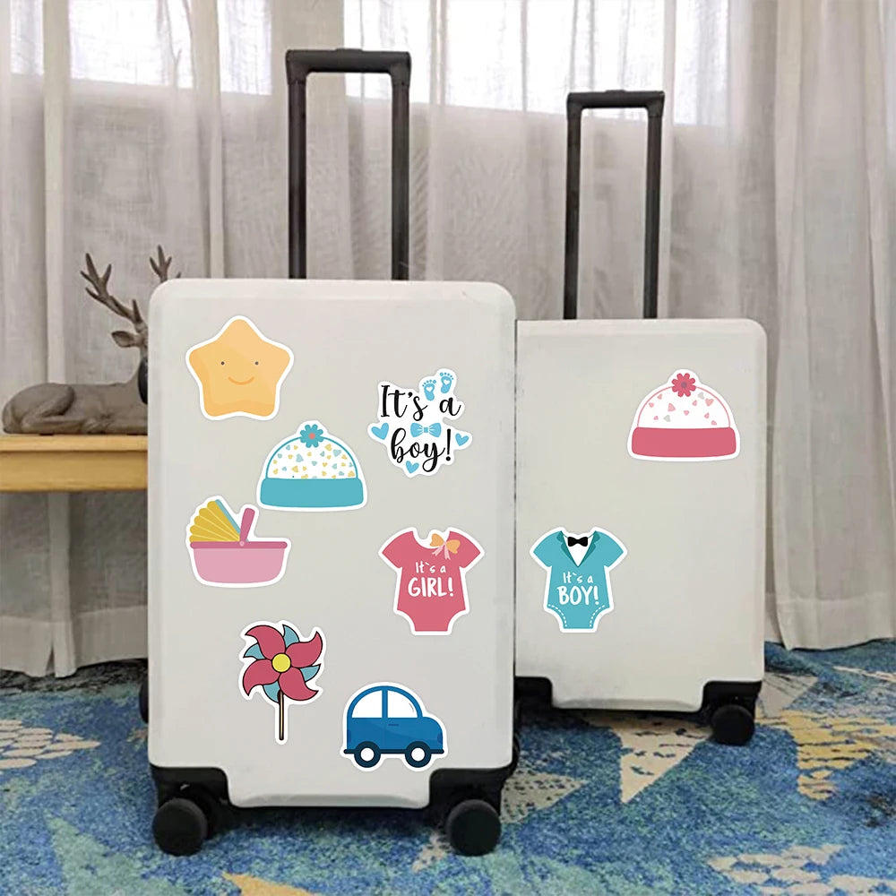 52PCS Ins Style Baby Stickers Cute For Gift DIY Kids Notebook Luggage Motorcycle Laptop Refrigerator Decals Graffiti sticker