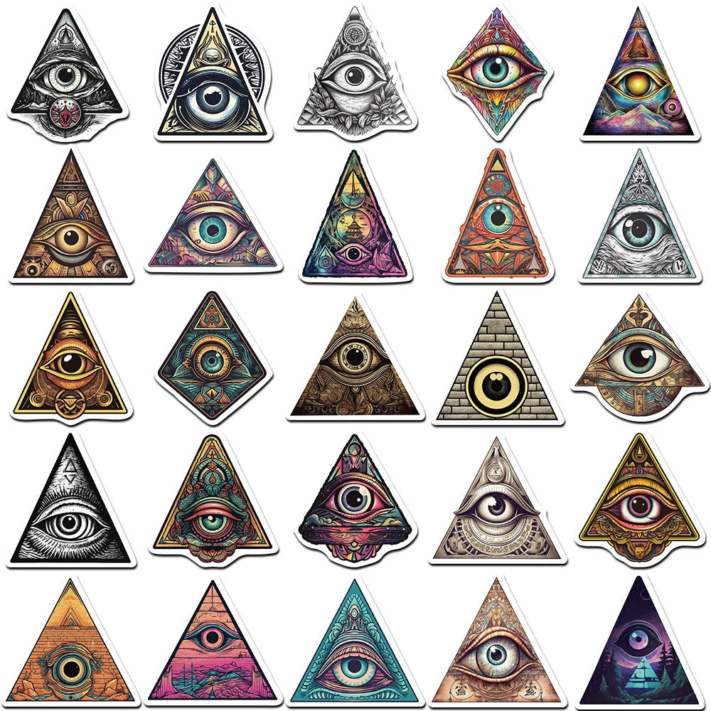 10/30/50PCS Horror Eye of God Stickers Cartoon Decals Cool Graffiti Toys Bike Suitcase Motorcycle Fridge Helmet Car Sticker Gift