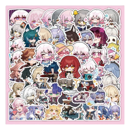 65pcs Honkai: Star Rail Stickers for Luggage, Water Cup, Phone, Laptop, Car, Scooter, Refrigerator