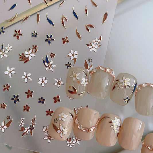 Vintage Daisy Nail Art Stickers - Self Adhesive Decals