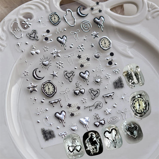Moon Star Nail Art Stickers - Liquid Lava Decals