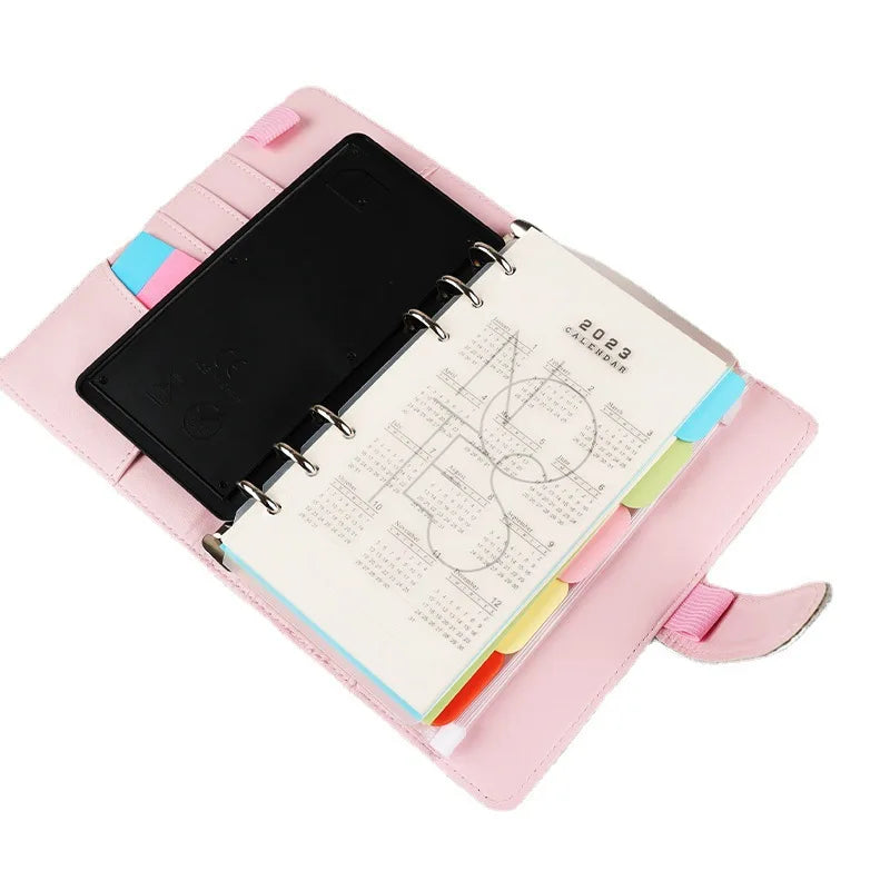 Loose-Leaf Notebook Handwritten Labels Indicate White And Blue Color Stickers Letter Stickers Sticky Notes Index Stickers