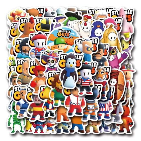 Stumble Guy Game Stickers for Laptop, Phone, Car, Scooter, Water Bottle, Suitcase, Stationery, Refrigerator