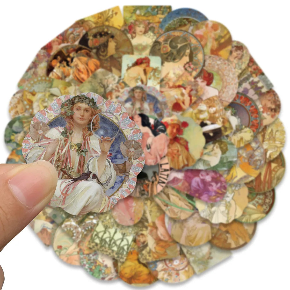 10/30/54PCS Renaissance Artist Painting Stickers Vintage Decals DIY Album Phone Suitcase Skateboard Laptop Car Bike Toys Sticker