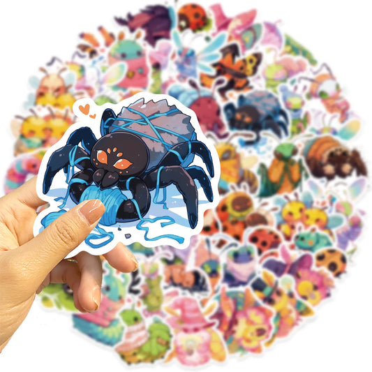 Kawaii Insect Stickers Cute Cartoon Animal Decals for Scrapbook, Laptop, Bike, Skateboard