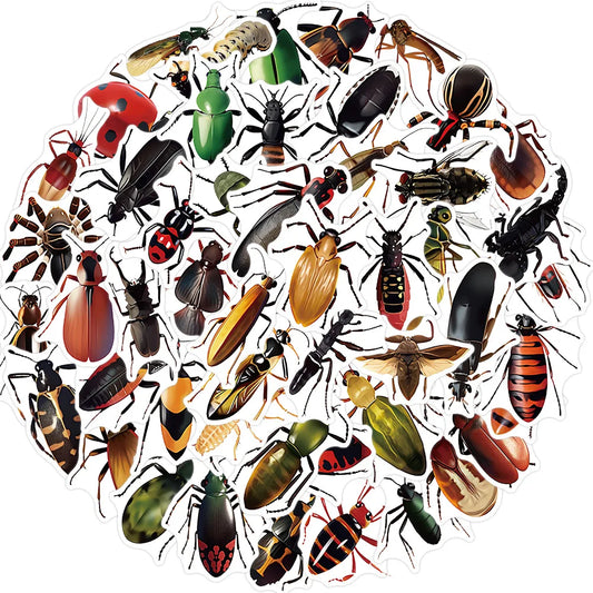 Insect Animal Cartoon Stickers for Kids - 10/30/50PCS DIY Decoration for Suitcase, Notebook, Phone