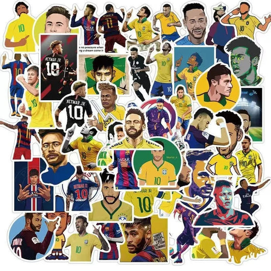 50pcs Neymar Stickers for Suitcase, Water Cup, Phone, Laptop, Car, Scooter, Refrigerator