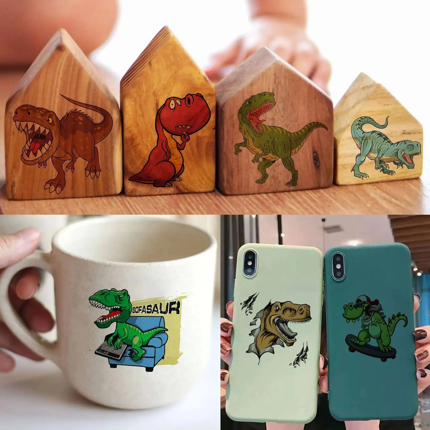 50 PCS 3D Dinosaur Temporary Tattoos For Boys Girls Kids Fake T-Rex Tattoo Sticker Small Dino Party Favor Sets Supplies Tatoos