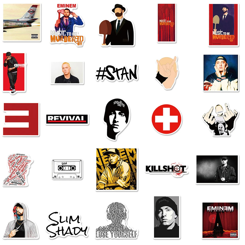 Hot Eminem Detroit Rapper Sticker Packs