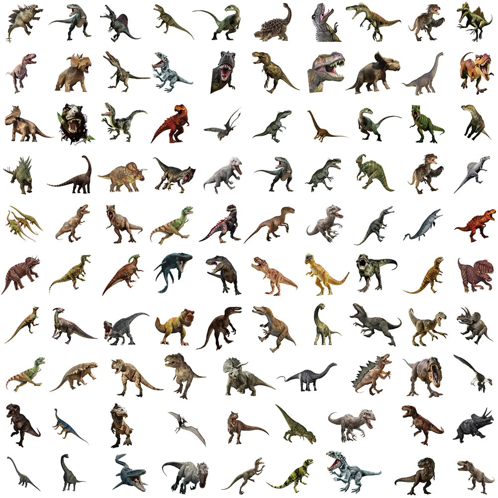 10/30/50/100PCS Jurassic Dinosaur Cool Stickers Graffiti Toys For Boys Kids DIY Fridge Skateboard Phone Notebook PVC Car Sticker