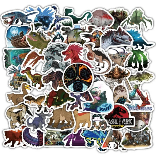 60pcs ARK: Survival Evolved Stickers for Laptop, Phone, Scooter, Water Bottle, Suitcase, Refrigerator