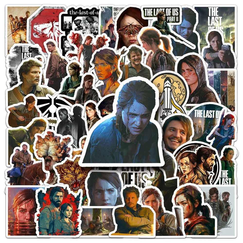 10/50pcs Hot Game the Last of Us 2 Stickers Toy Children Toy Skateboard Helmet Phone Car Tv Show Vinyl Stickers Joel Abby Decal