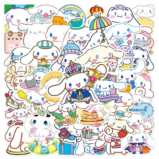 50Pcs Cinnamoroll Dog Stickers Waterproof Decals
