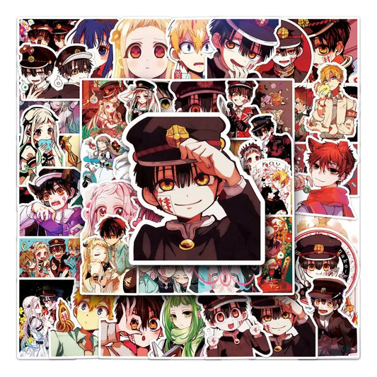 50pcs Toilet-bound Hanako-kun Anime Stickers for Laptop, Water Bottle, Phone, Scooter, Fridge Decor