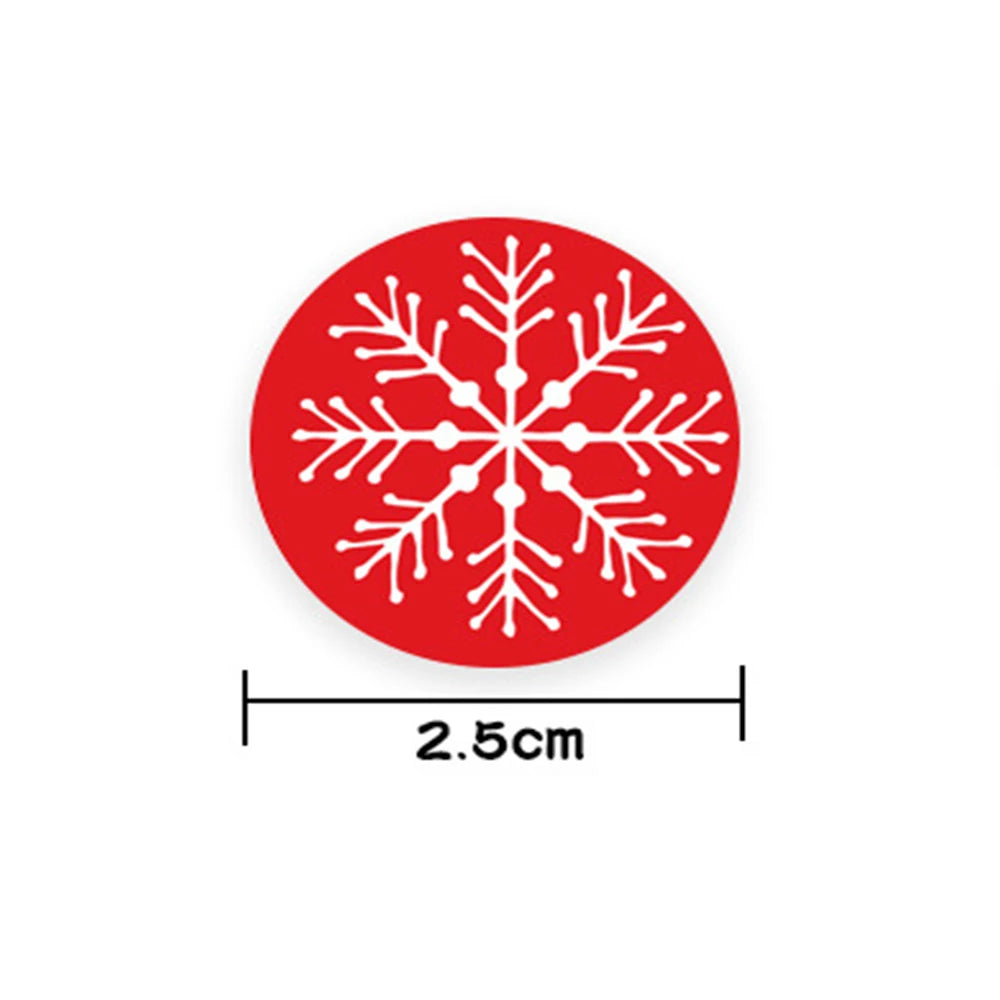 100-500pcs Christmas Sticker Red Christmas Decoration for Home Candy Bag Sealing Stickers Xmas Gifts Box Seal Labels Kerst