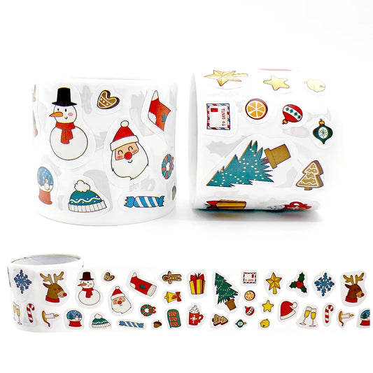 300Pcs Merry Christmas Stickers for Scrapbook, Diary, Album, Stationery, Toys